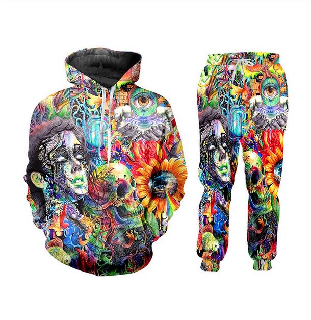MMCP Mens Letter Print Hoodies Sweatshirt+Pants Running Tracksuits Sweatsuits Outfits