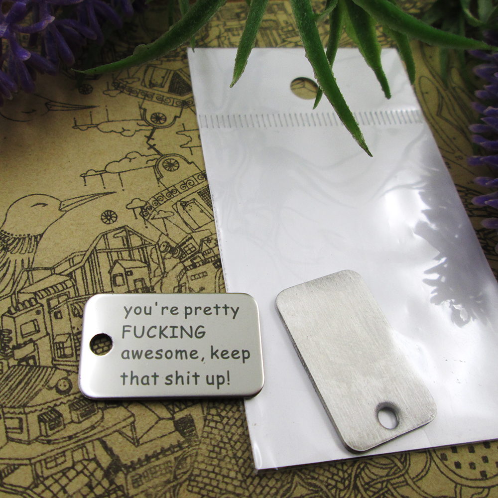 

40pcs--"you're pretty fucking awesome"stainless steel charms more style for choosing DIY Charms pendants for necklace