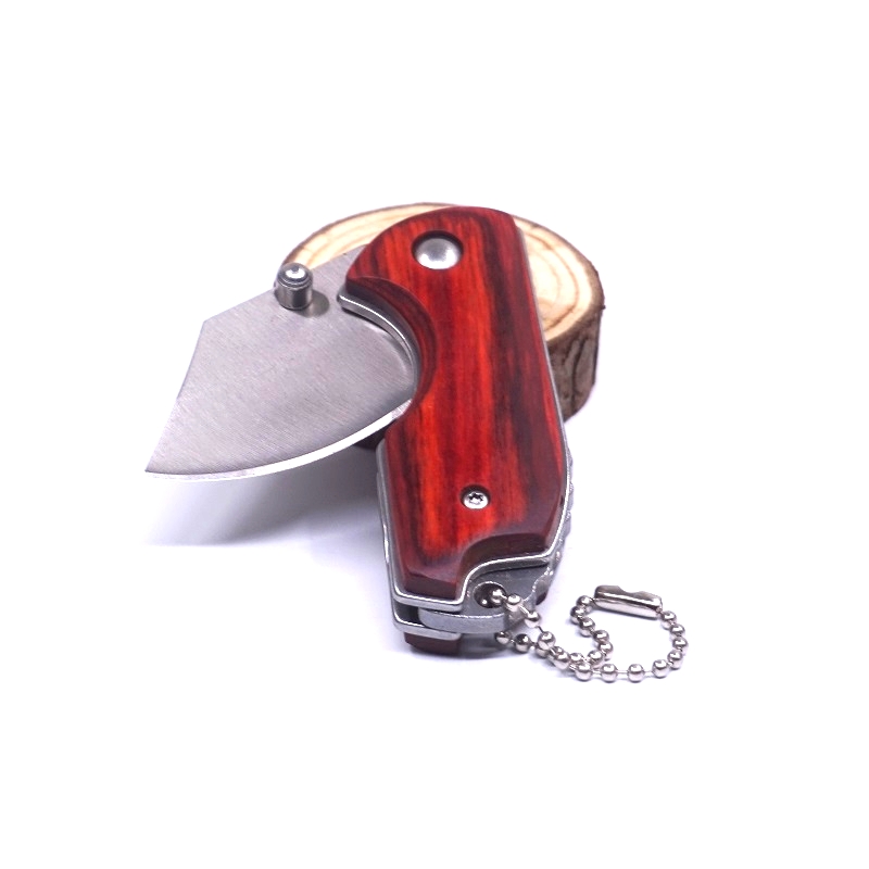

Small Folding Knife Survival Tactical Knife Hunting 440 Steel Blade Wood Handle Outdoor Combat Pocket Knives EDC Multi Tools