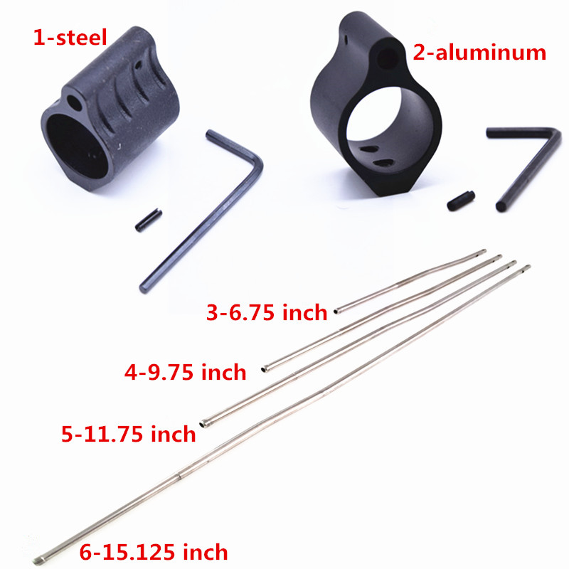 

Steel Aluminum Gas Blocks Tactical 0.75 Inch Dia fit Gas Block Micro Gas Block with Roll Pin