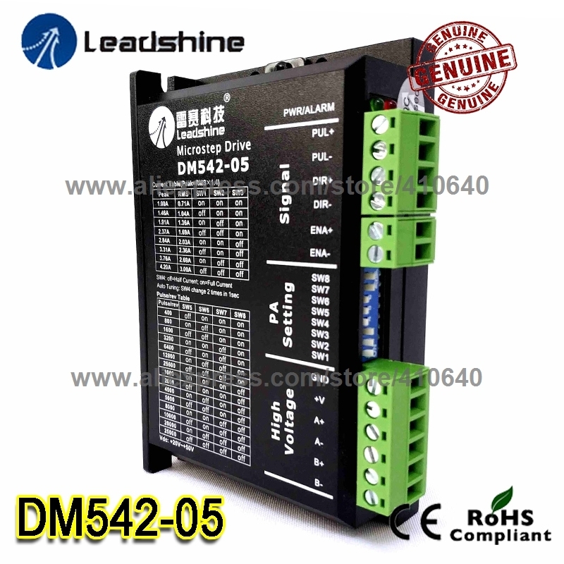 Leadshine DM542-05 1A to 4.2A 20 to 50VDC for Nema 17 Nema23 NEMA 42 and NEMA 57 Stepper Motor 25000 Pulse per rev Free Shipping-image-463764887