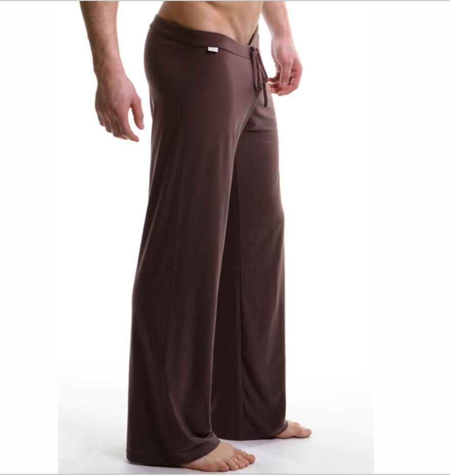 

Hot High Quality N2 Men sexy lingerie Bodywear See throught Lounge Pants Sexy transparent Pajamas Almost naked Male Sleepwear, Black;brown