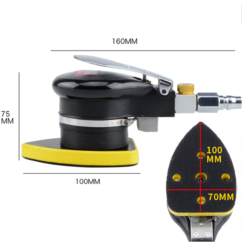 Handheld Pneumatic Sheet Metal Grinding Machine Small Triangle Sandpaper Machine 70 100 Pneumatic Sander