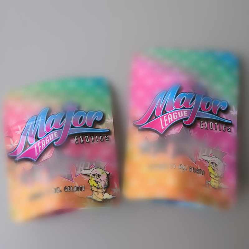 

New size Major league exotics bag 3.5 mylar smell proof pouch zip lock airtight child proof for dry herb packaging