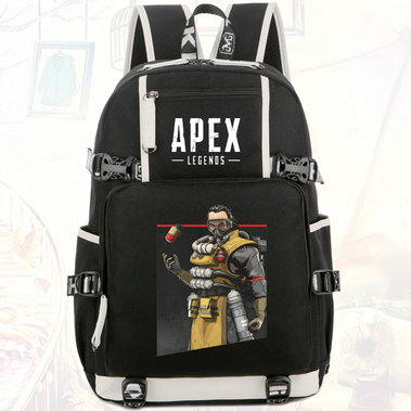 

Caustic backpack Apex legends hero day pack High quality school bag Computer packsack Quality rucksack Sport schoolbag Outdoor daypack, Black