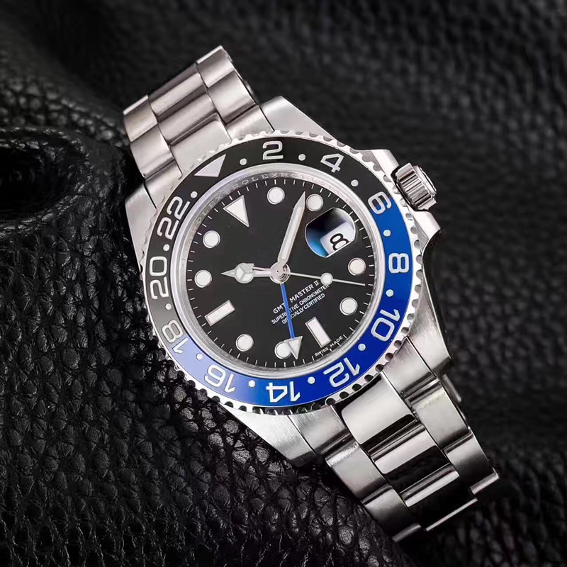 Top f factory luxury Pepsi Batman watch sapphire watch ETA 2836 movement GMT sports ceramic ring stainless steel watch.-image-531754389
