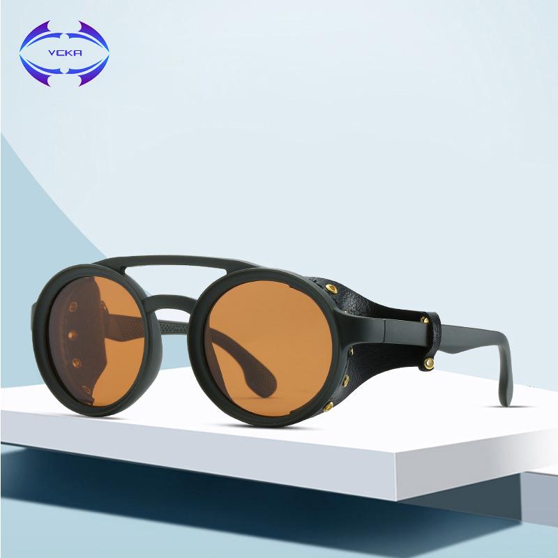 round sunglasses with side covers