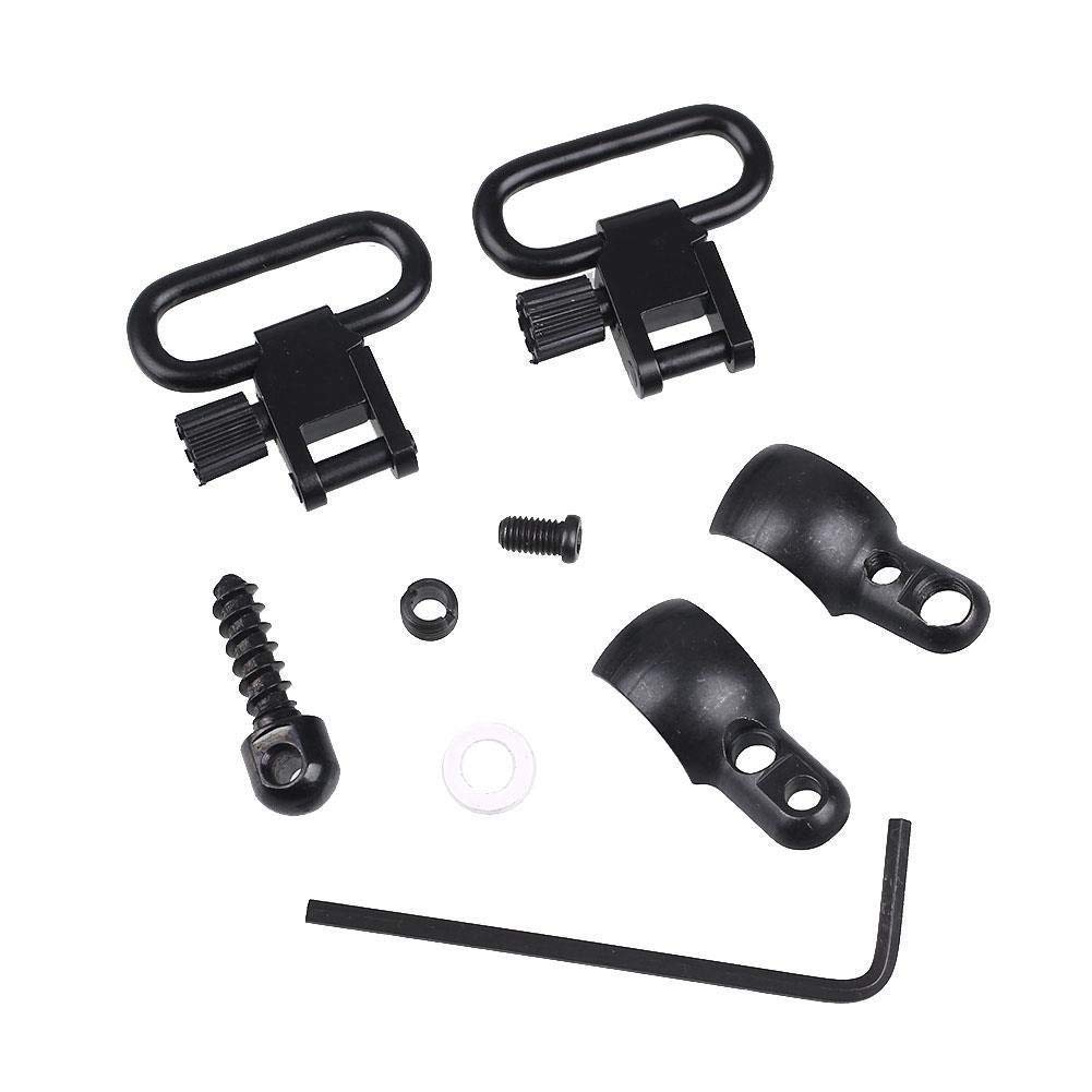 ACTIVE-8 QD Sling Swivel Nickel Plated 1.0 inch Silver with Quick Release Sling Mounting Kit Stud Screws ACTIVE-8 QD Sling Swivel Nickel Plated 1.0 inch Silver with Quick Release Sling Mounting Kit Stud Screws