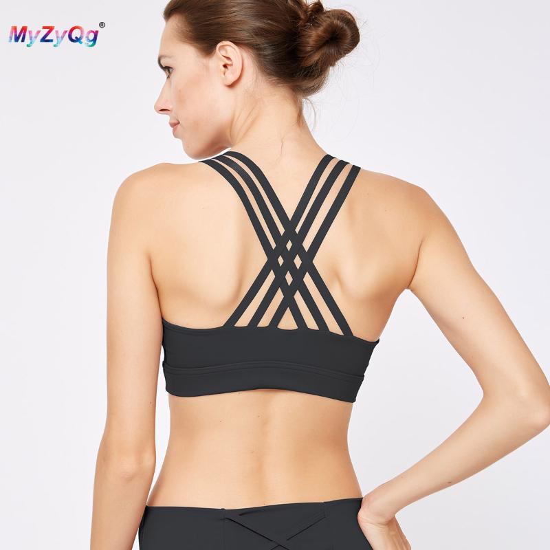 

Cross Beauty Back Women Sports Yoga Bras Underwear Vest Running Bra Gym Fitness Tank Ladies Shockproof Workout Tops, Black