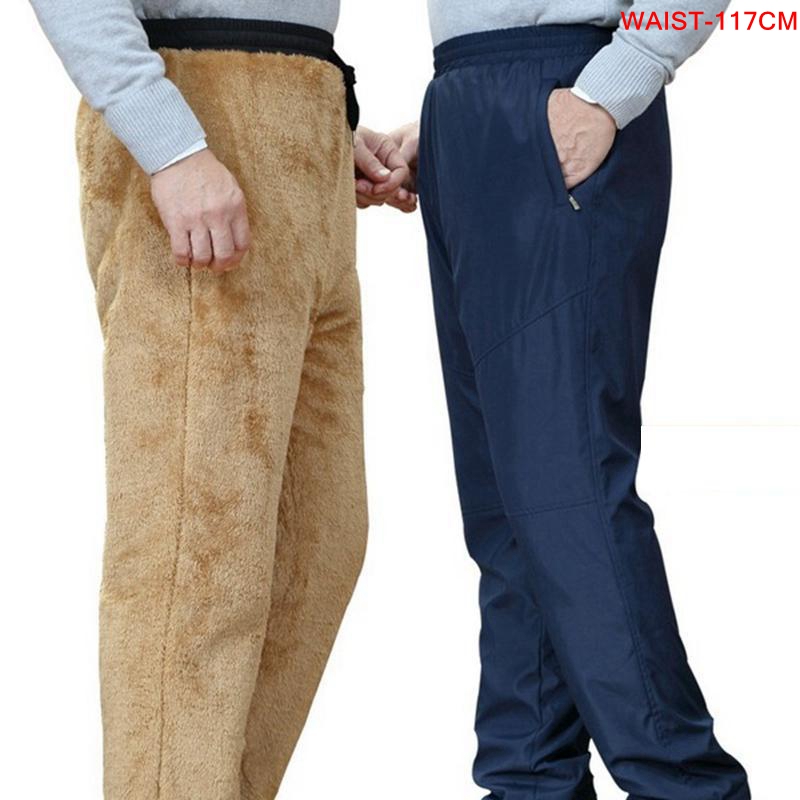 

Men's Sports Pants 8XL Fleece Thick Winter Large Size Large Size 7XL 9XL Warm Pants Cotton Loose Navy Blue 46, Picture color