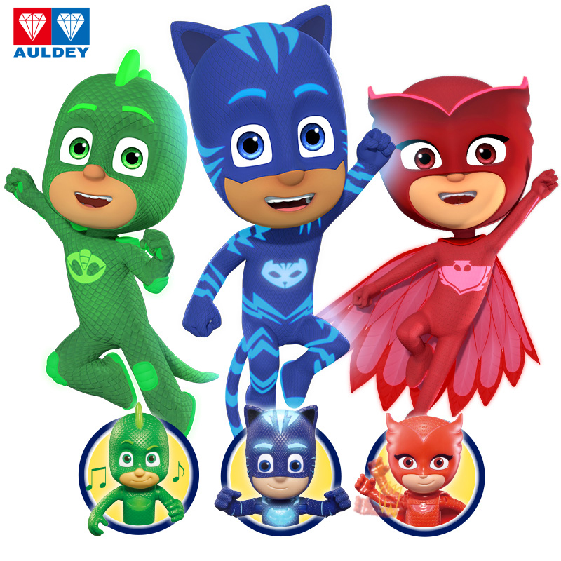 

Auldey PJ Masks Figures Boys Model 15CM Signature Gekko Catboy Owlette Light UP Sound Figure Vehicle Series Girls Gift Present Toys