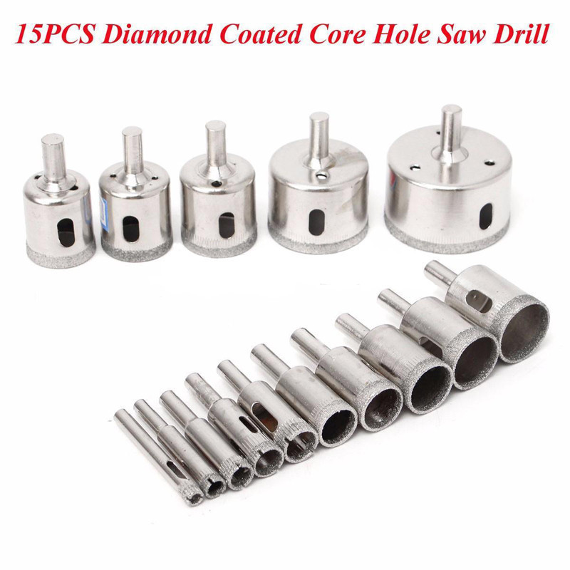 10PCS 6-30 mm Verre Trou Opener Set Diamond Coated Drill Bit Scie carreaux en céramique
