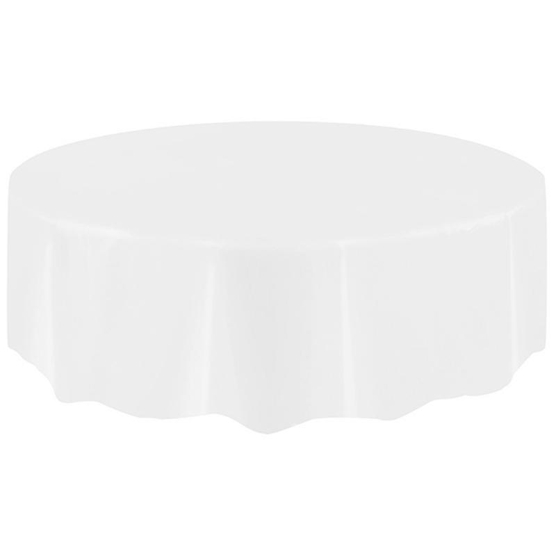 

Round Tablecloth Large Plastic Circular Table Cover Cloth Wipe Clean Party Tablecloth Covers Wedding Party #LR1