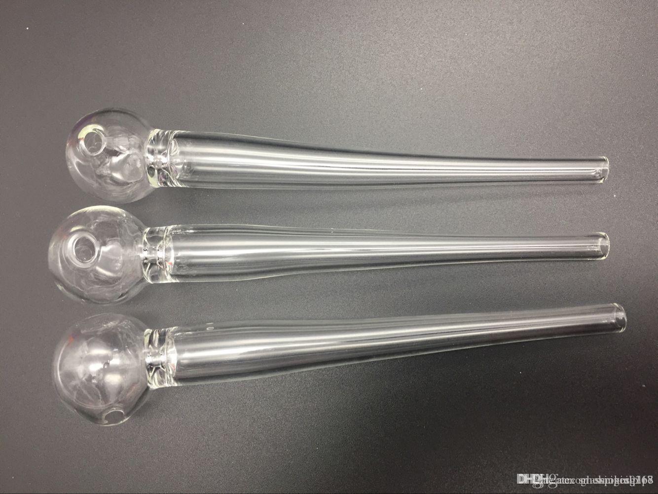 

glass pipe Smoking Handle Pipes Curved Mini Smoking Pipes Hand Blown Recycler Best Oil Burner Tobacco pipes