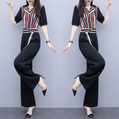 

Goddess Jumpsuit Wide Leg Jumpsuits Striped One Piece Pants Salopette Femme Combinaison Femme Rompers Womens Jumpsuit, Black
