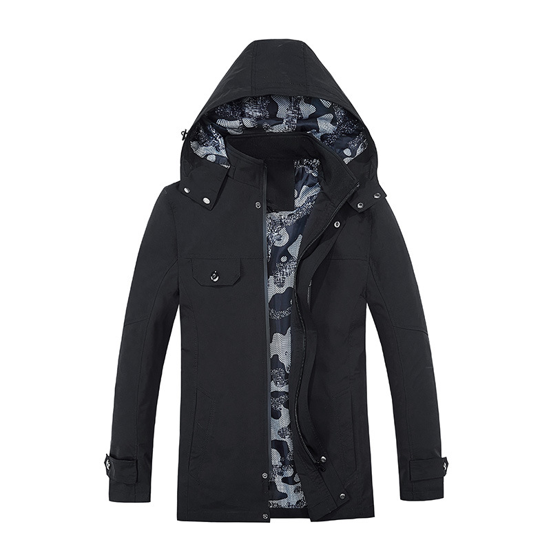 

Men's Spring Autumn Jacket Men New 2020 High Quality Windbreakers Work Clothing Hoodies Coat Mens Jackets Veste Homme 5XL MY150, Khaki