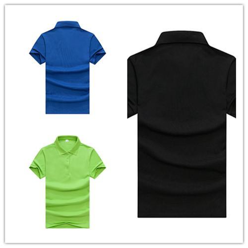 

Men POLO or Women long shirt Classic Silk Fiber Short Sleeve Uniform T-Shirt Tde-30, Gray