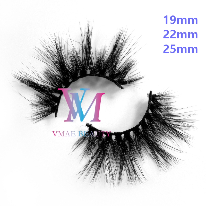 Vmae DHL 64 styles 19mm 22mm 25mm 3D 5D Sibérien Cheveux De Vison Faux Cils Extension Épais Réel Vison Cheveux Faux Cils Naturel À La Main