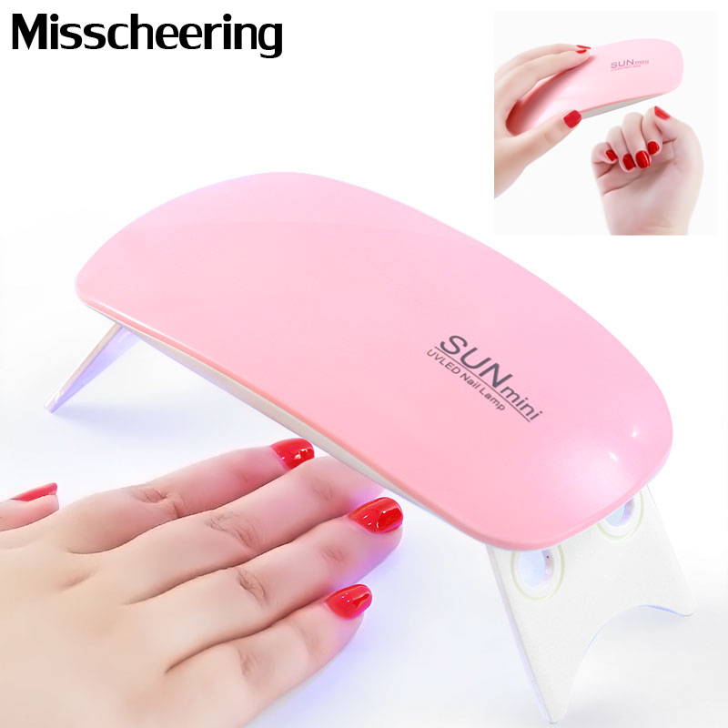 

Portable Mini 6W Nail Dryer LED UV Lamp Micro USB Charges Gel Varnish Nail Polish Curing Machine Manicure Lamps Art Tools, White