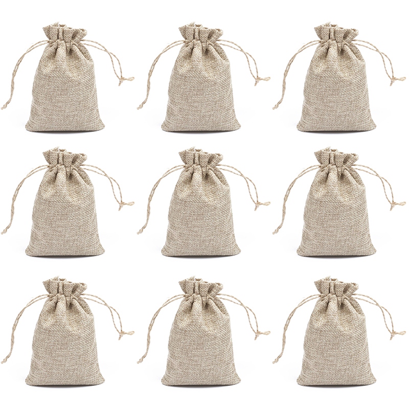 

40 Pieces 10 x 15cm Polyester Fiber Gift Bag Drawstring and Lining DIY Craft Jewelry Bag