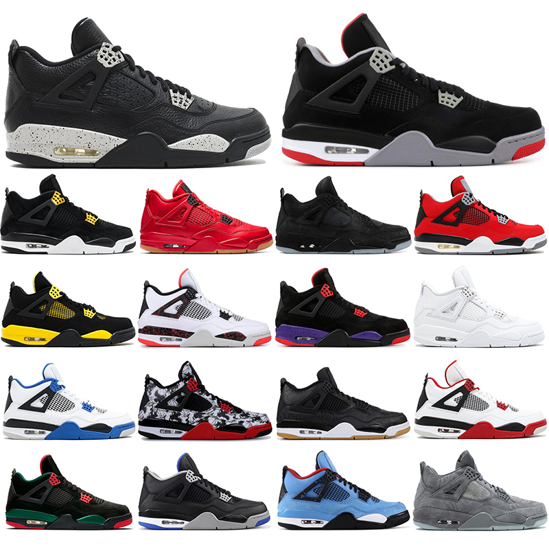 

2021 jumpman fashion 4 4s Mens Basketball shoes BRED tattoo black gum ALTERNAT MOTORSPORT ROYALTY PURE MONEY RAPTOR sports sneakers 36-47, #34 sail