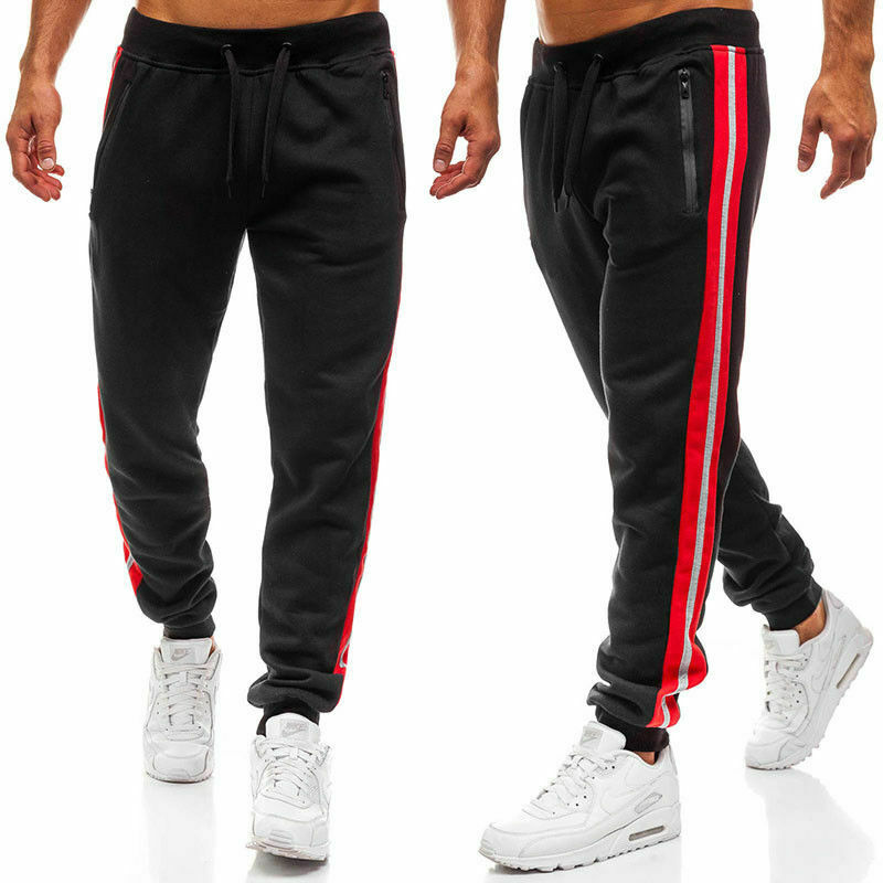 

Men Fashion New Casual Sport Sweat Pants Harem Training Dance Baggy Jogging Long Trousers Slacks, Black