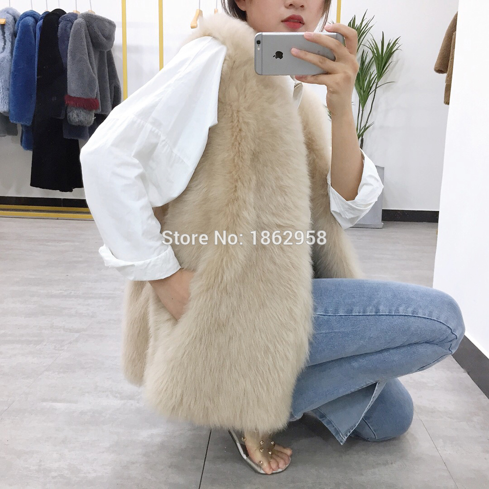 

M. L SJ1051 New Fashion Sheep Fur Vest Sleeveless Tuscany Sheep Leather Lamb Coat Light Camel Winter Women Vests, Green
