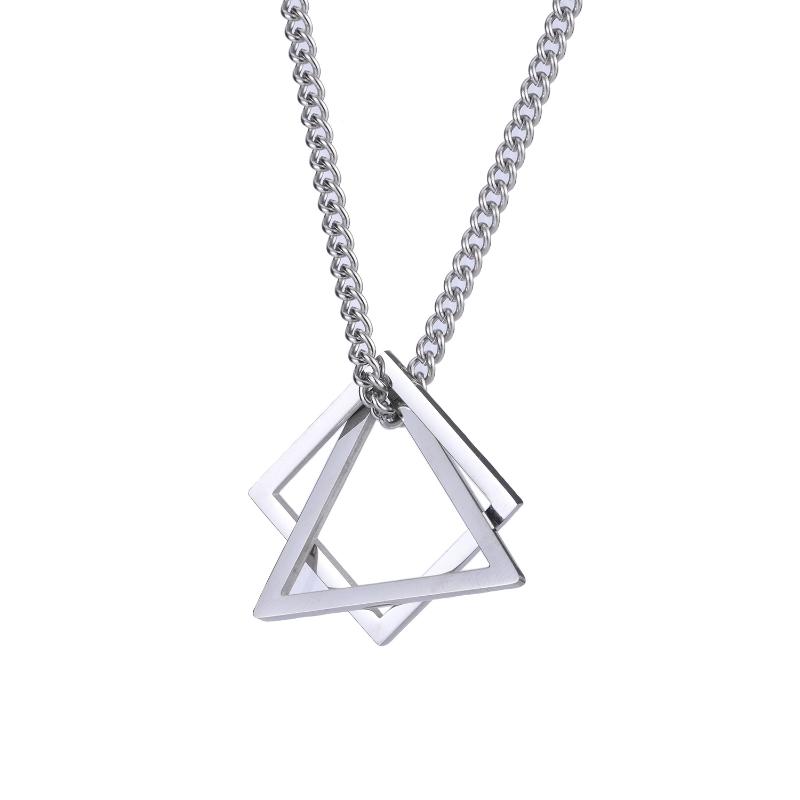 

High Street Triangle Chain Men Women Geometric Hiphop Necklace Unisex