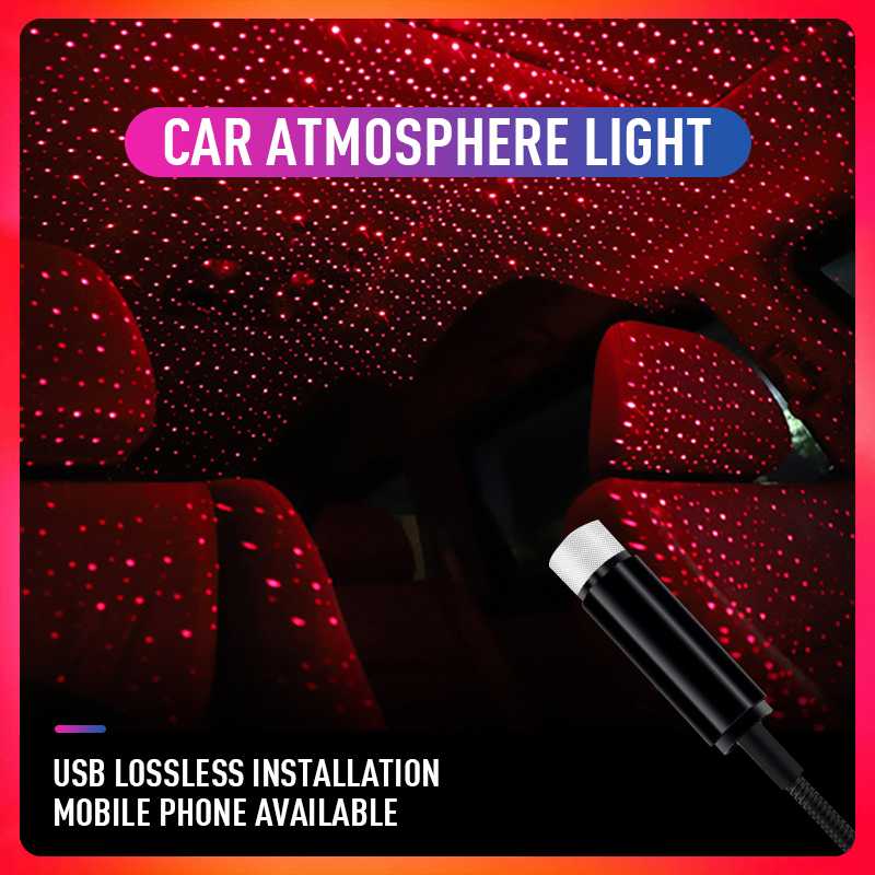 

Universal Car USB LED Car Atmosphere Ambient Star Light DJ RGB Colorful Music Sound Lamp Christmas Interior Decorative Light