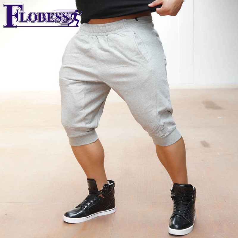 

2020 Men Gym Sporting Pants Man Jogger Shorts Long Sweatpants Slim Bottom Legging Exercise Running Sportswear Calf-Length Pants, Deep gray