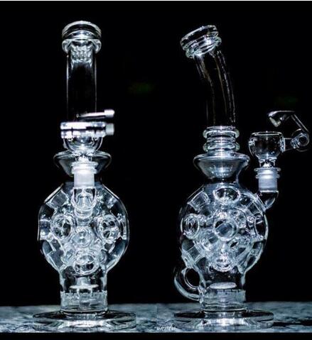 

2020 Mother-ship exosphere glass bongs fab egg smoking glass water pipes dab rig oil rigs hookahs matrix perc thick glass 14mm female joint