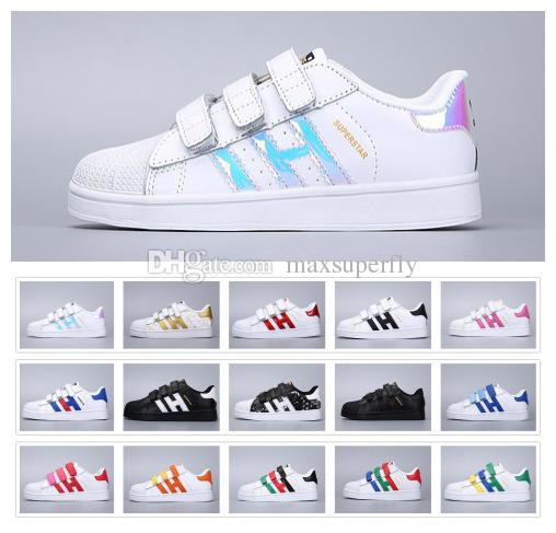 

Kids Stan Smith Superstar Classic Shoes Girls Child Boys Baby Children Youth Colourful Hook Casual Hot Size 24-35