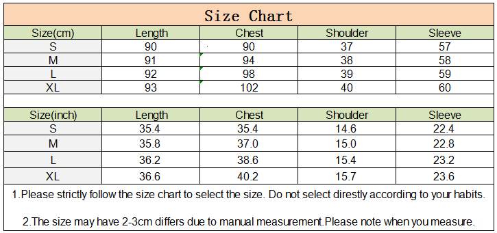 Camel Size Chart