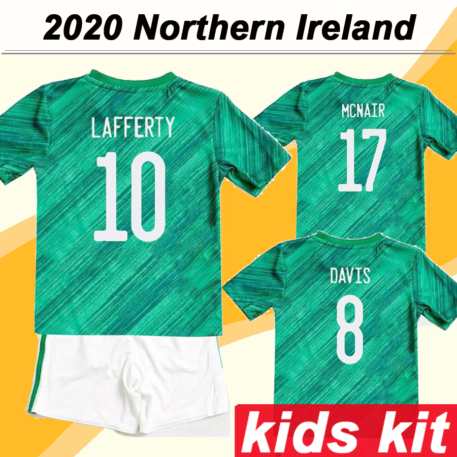 

2020 European Cup LAFFERTY MCNAIR MAGENNIS Kids Kit Soccer Jerseys Northern Ireland National Team Home Green Child Football Shirts Uniforms, Qm2300 2020 home kids kit