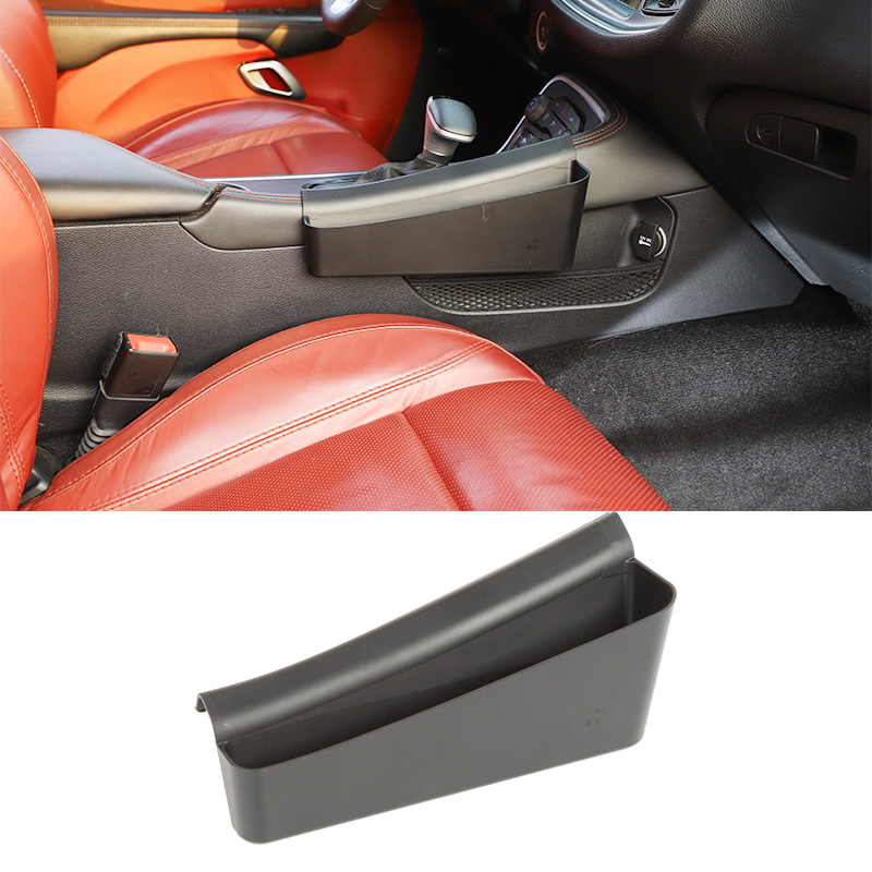 Black Car Gear Storage Box ABS Decoration Organizer for Dodge Challenger Car Interior Accessories