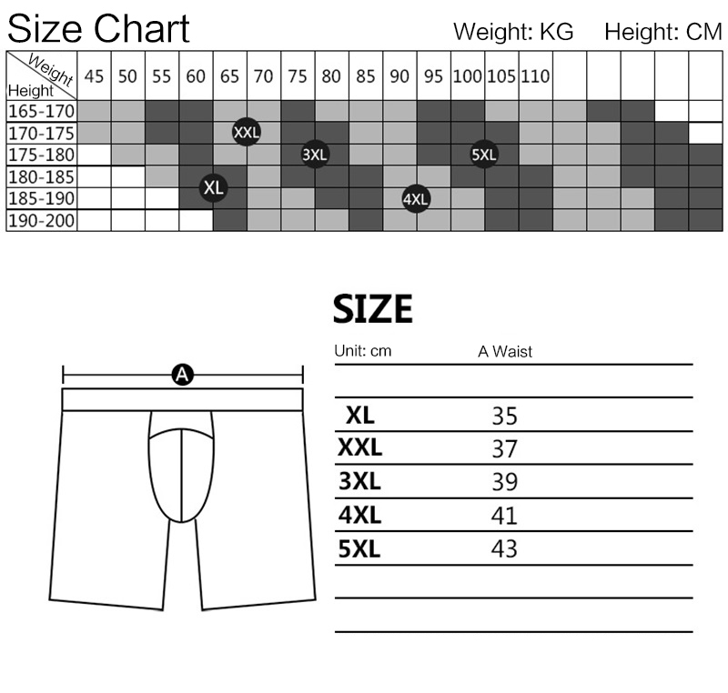 Men S Briefs Size Chart