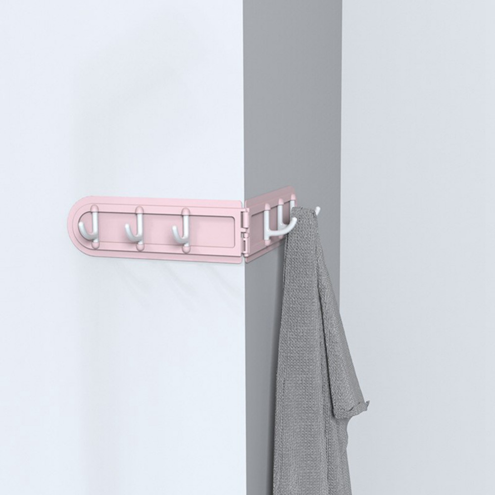 

Multifunctional 6-Link Hooks Creative Corner Folding Hook Kitchen Wall Mounted Non-trace Bathroom Door Hooks