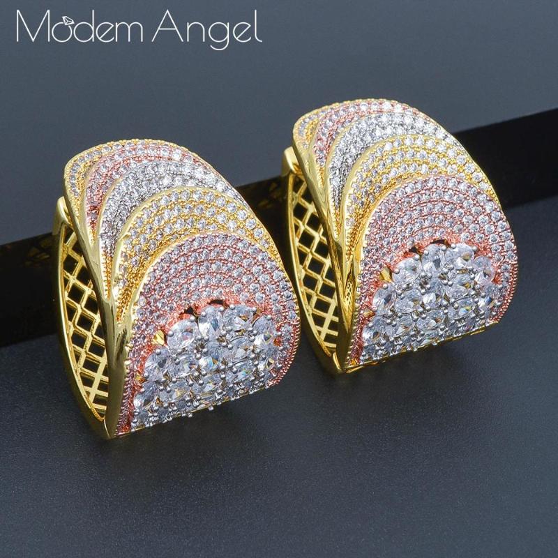 

Dangle & Chandelier ModemAngel Fashion Luxury Special Shape Super Copper Cubic Zirconia Earrings For Women Engagement Width Jewelry