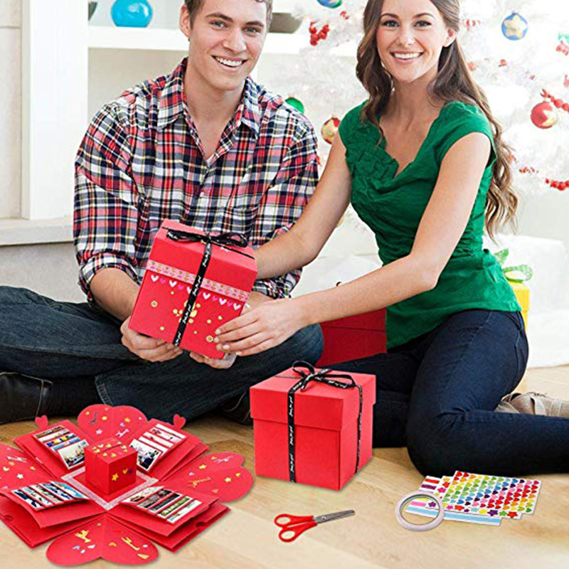 

Surprise Box Special Day DIY Unique Design Black Colour Explosion Gift Box Handmade Photo Creative Paper Fashion Birthday Party