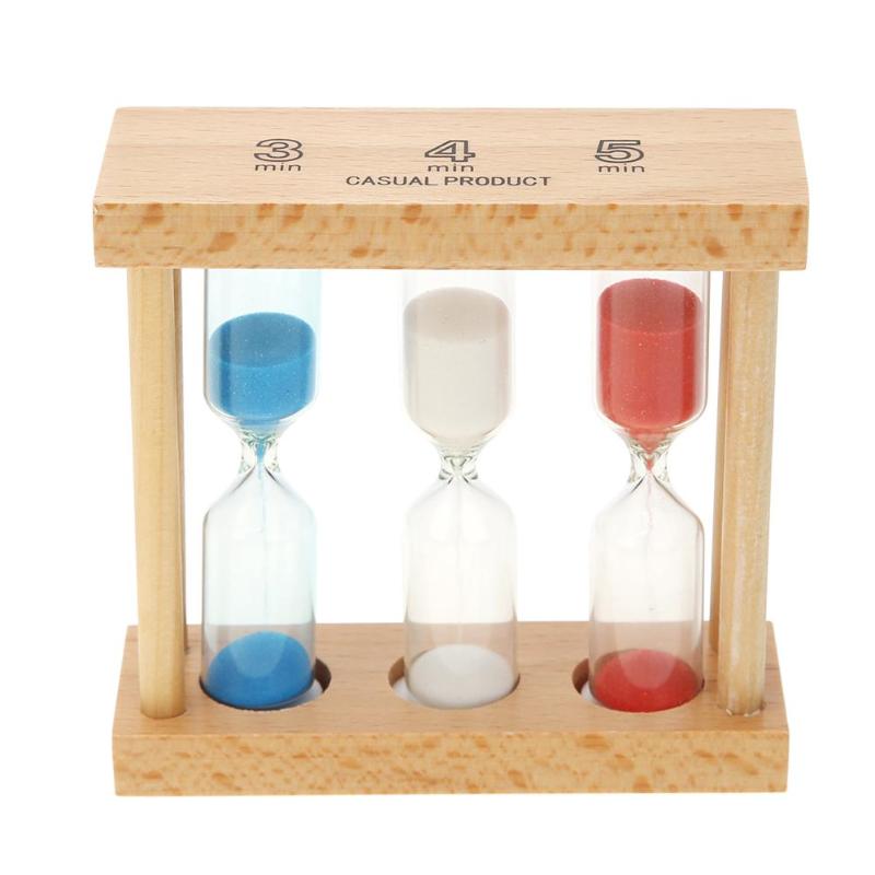 

Creative 3/4/5 Minute Wood Hourglass Sandglass Sand Clock Timers Gift Decor