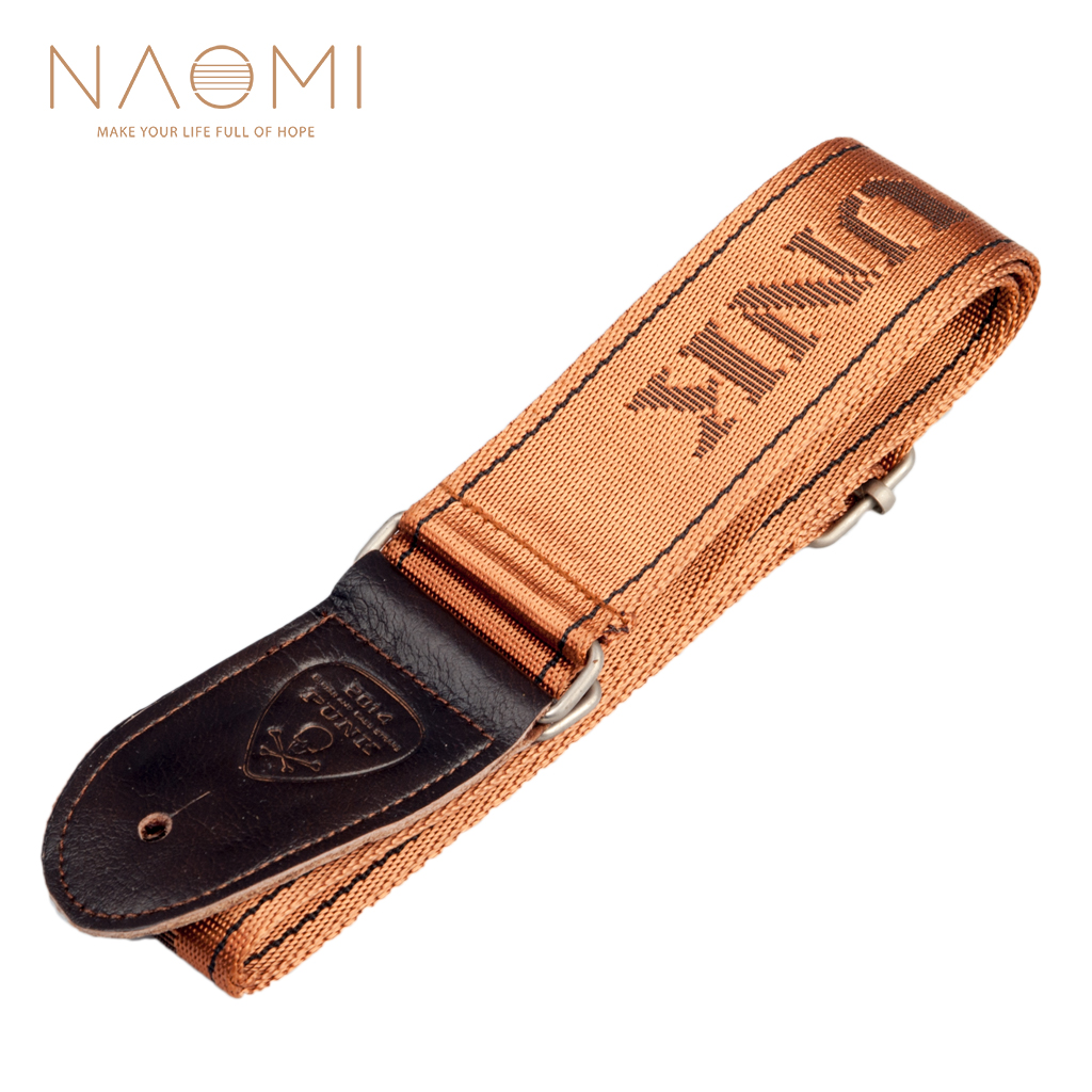 

NAOMI Guitar Strap Adjustable Strap Belt For Acoustic / Electric Guitar Bass Guitar Parts Accessories Coffee Color New