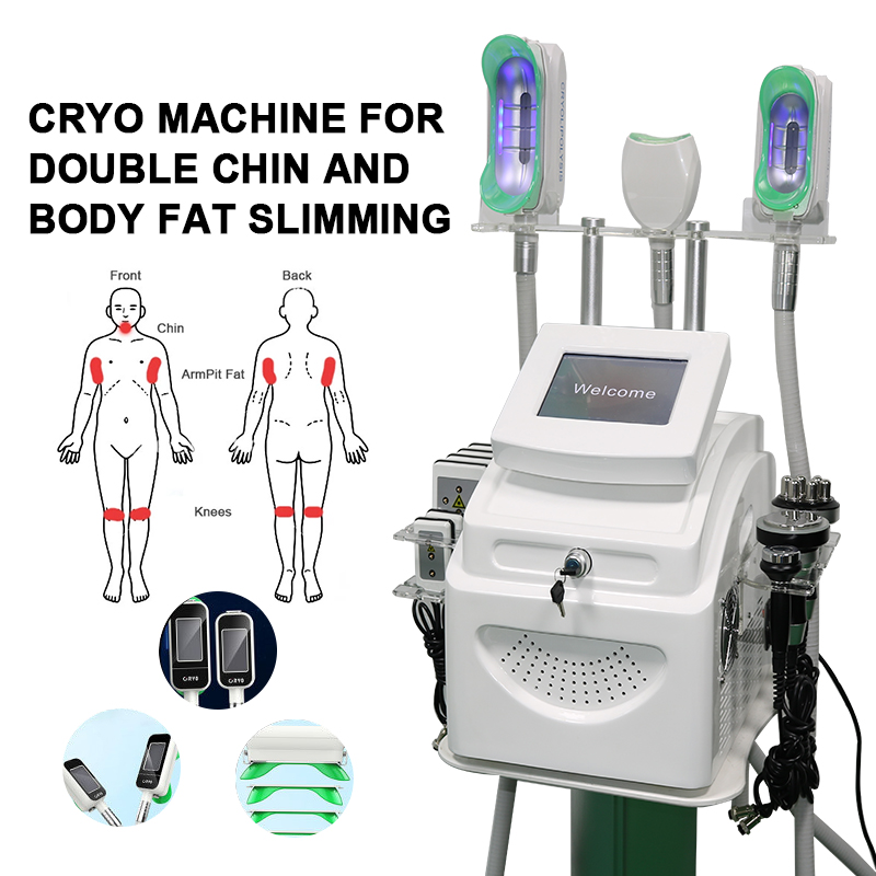 

NEW 360 cryolipolysis cool body sculpting machines RF 40k body Cavitation with 360 metal handles for body arm and double chin slimming