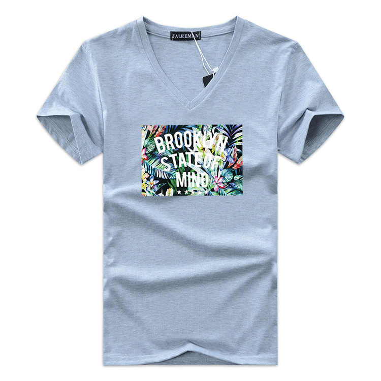 

summer cotton Men's T shirt V-Neck short sleeve Cotton off gray white black Tops Tees T-shirt for man T Shirts tees