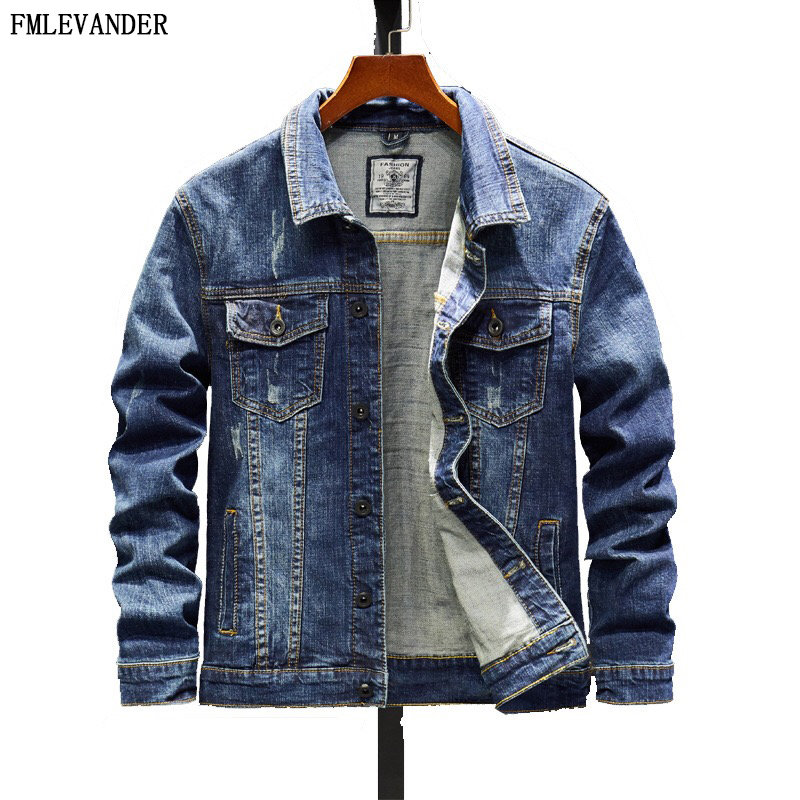

Men Autumn Fashion Cool Trendy Mens Jean Jackets Spring Casual Coat Outwear Stand Collar Motorcycle Cowboy, Blue