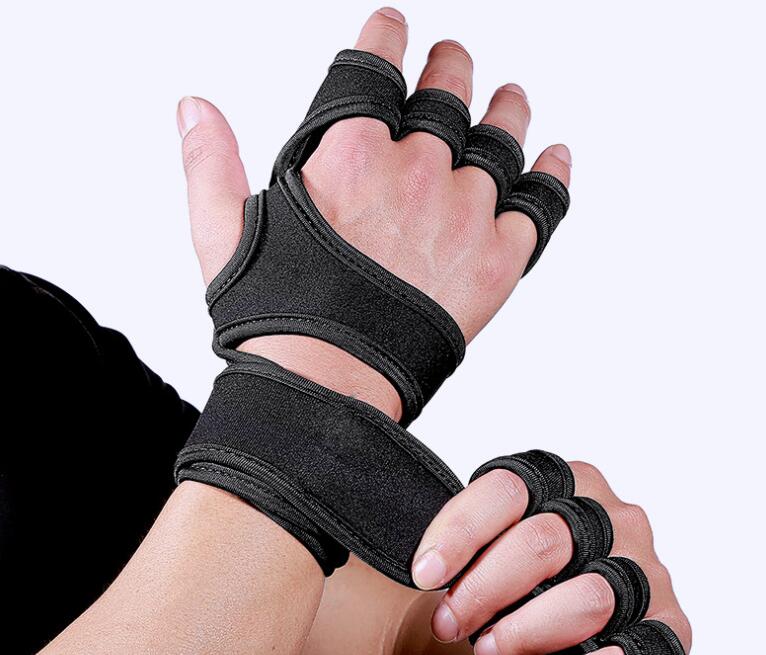 

2020 men Fitness exercise palms exercise gloves pressure wrist guards breathable Training yakuda fitness gym wholesale Sport Discount cheap, Black red