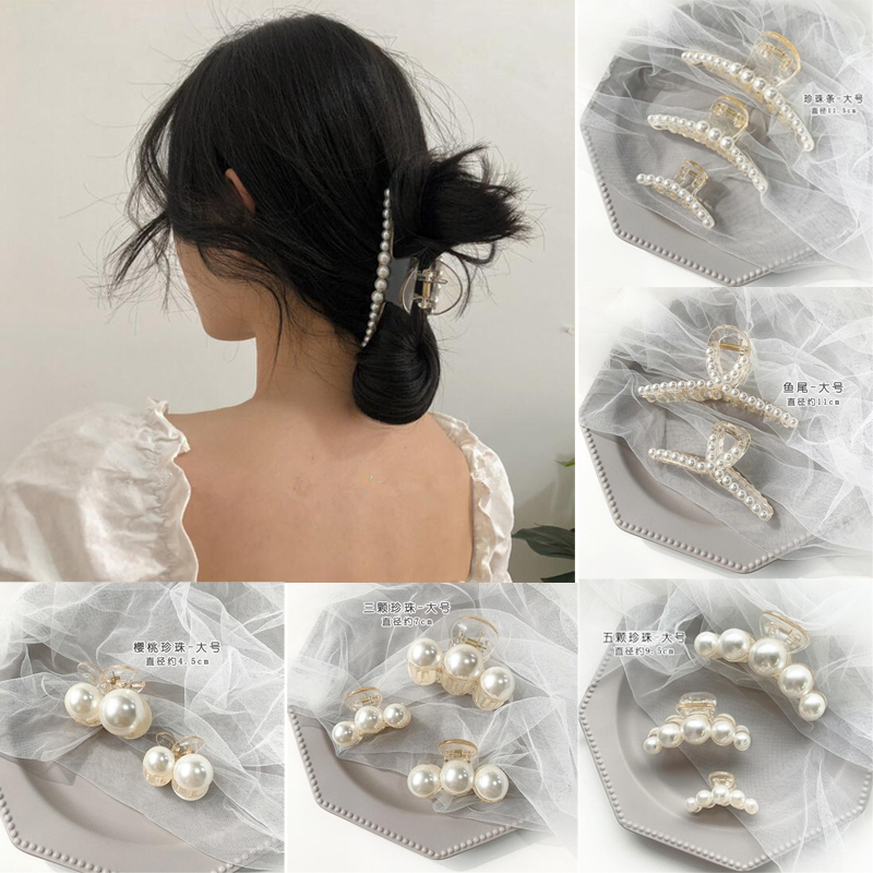 

Chic Pearls Korean Style Elegant Women Girls Hair Hair Clips Transparent Fashion Women Accessories Headwear Ornament