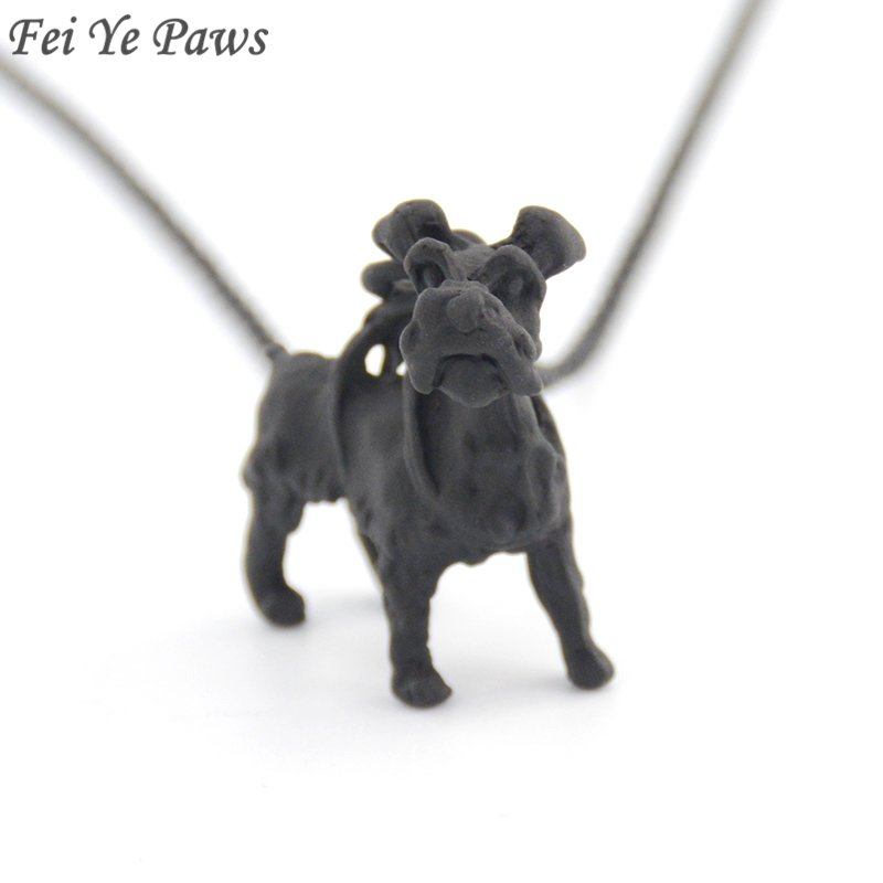 

Chains Boho Metal Black Schnauzer Dog Pendant Necklace Accessories Maxi Chain Male Friends Necklaces For Women Men Collier Femme 2021
