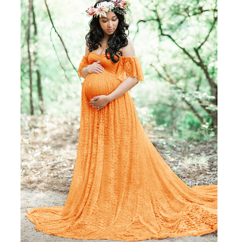 

Summer Maxi Photo Shoot Maternity Dresses Long Pregnancy Dress Vestidos Women Dress Pregnant Photography Props Woman Clothing, Black