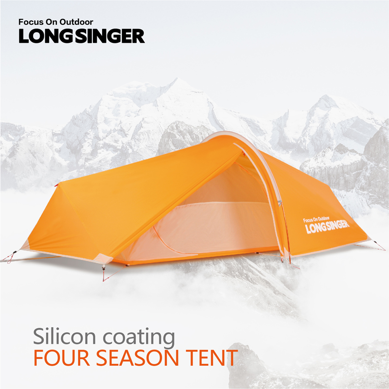 

Longsinger Silicon-coated single-person four-season Alpine ultra-light rain-proof aluminum pole tent