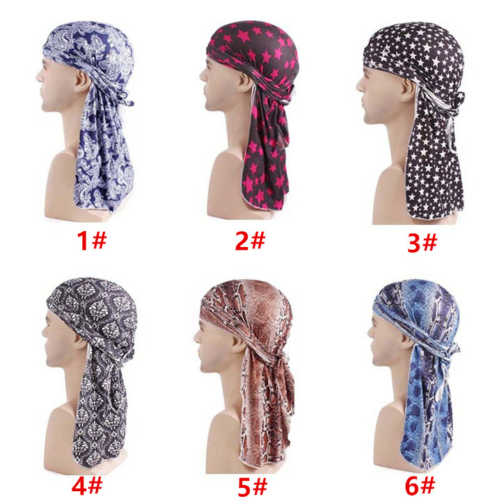 

Fashion Camouflage Print Men's Durags King's Durag Turban Bandanas Stitching Outside Men Durag Headwear Headband Pirate Hat Hair Accessories, Pls remark
